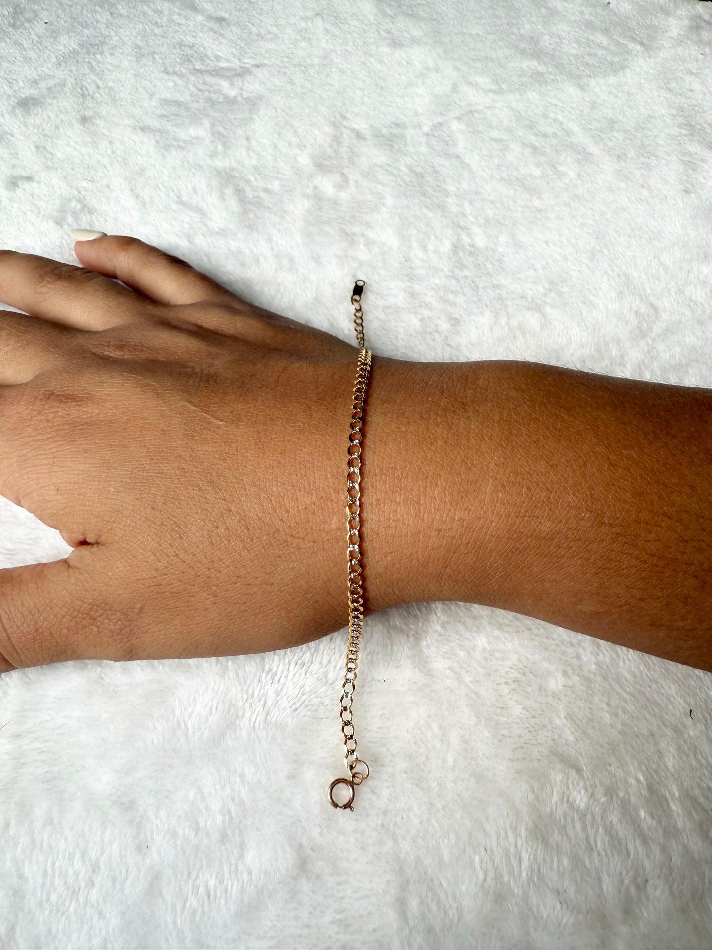 Pulsera barbada diamantada